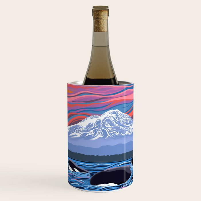 Orca Momma and calf - Ballet Slipper Wine Chiller Gallery Image 3