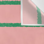Miami Simple Stripe Pink and Green Pattern Wall Tapestry Gallery Image 3
