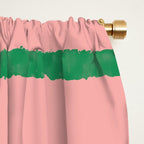 Miami Simple Stripe Pink and Green Pattern Window Curtain Gallery Image 2