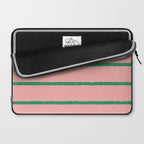 Miami Simple Stripe Pink and Green Pattern Laptop Sleeve Gallery Image 2