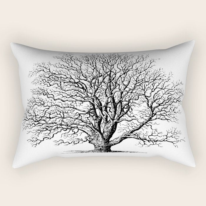 oak tree botanical no2 Rectangular Pillow Gallery Image 2