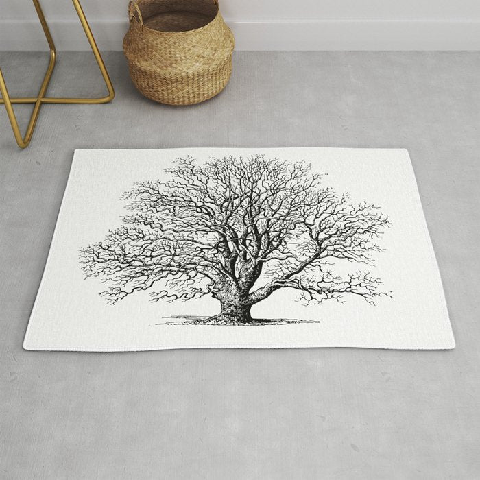 oak tree botanical no2 Rug Gallery Image 1