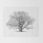 oak tree botanical no2 Throw Blanket Gallery Image 2