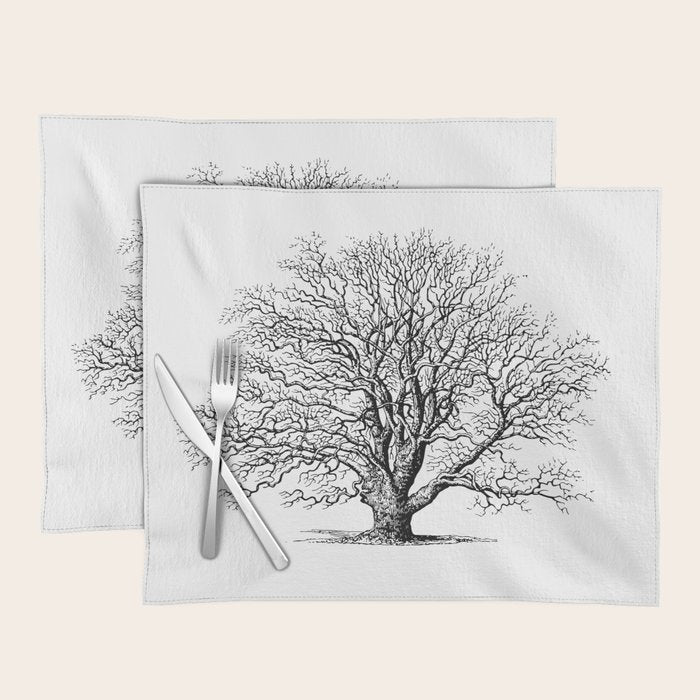 oak tree botanical no2 Placemat Gallery Image 1