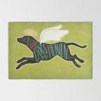 All Dogs Go To Heaven Black Dog Labrador  Rug Gallery Image 2