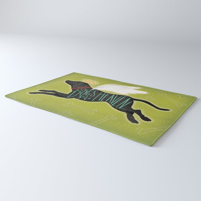 All Dogs Go To Heaven Black Dog Labrador  Rug Gallery Image 3