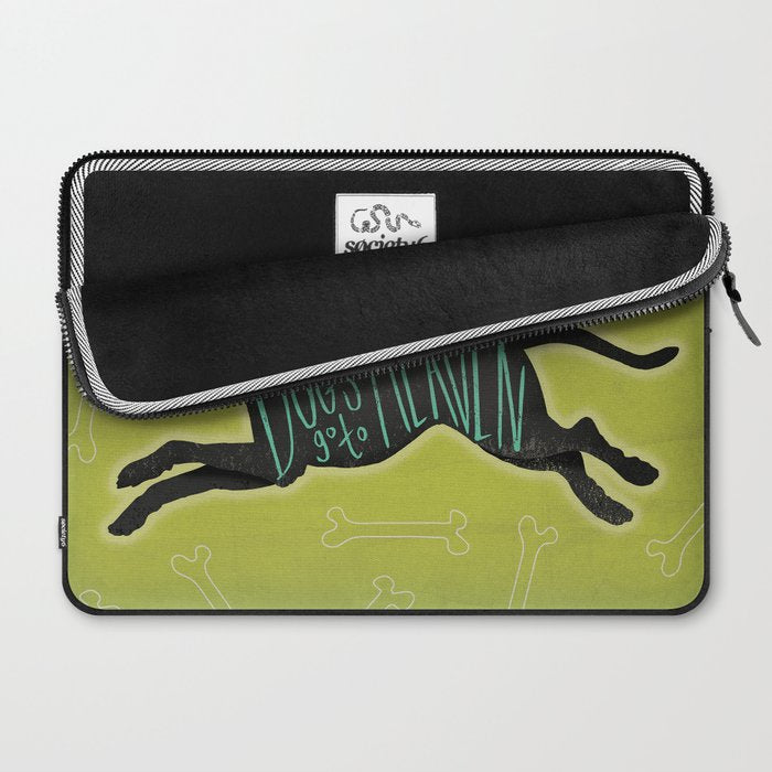 All Dogs Go To Heaven Black Dog Labrador  Laptop Sleeve Gallery Image 2