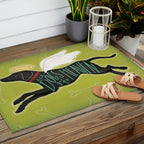 All Dogs Go To Heaven Black Dog Labrador  Outdoor Rug Gallery Image 2