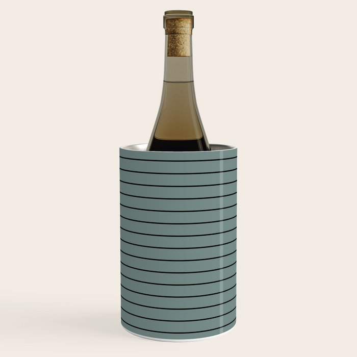 Minimal Arch XLV Neutral Teal Modern Geometric Lines Wine Chiller Gallery Image 1