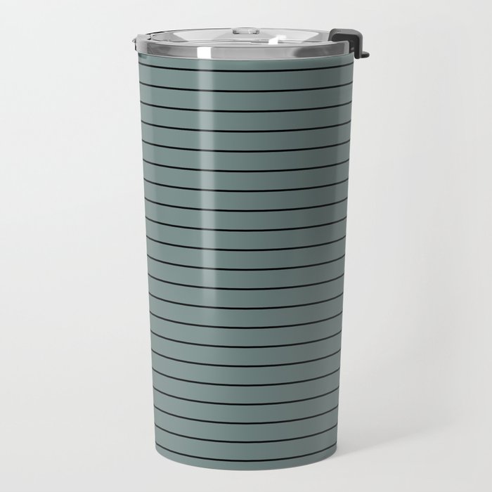 Minimal Arch XLV Neutral Teal Modern Geometric Lines Travel Mug Gallery Image 2