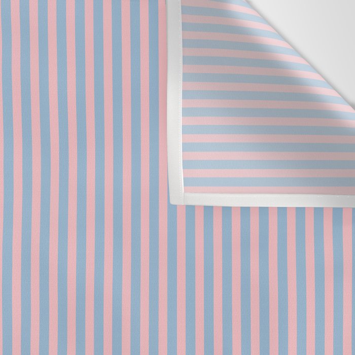 Ultra Fine Stripes Light Blue and Baby Pink Vertical Pattern Wall Tapestry Gallery Image 3