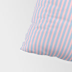 Ultra Fine Stripes Light Blue and Baby Pink Vertical Pattern Pillow Sham Gallery Image 4