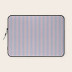 Ultra Fine Stripes Light Blue and Baby Pink Vertical Pattern Laptop Sleeve Gallery Image 1