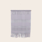 Ultra Fine Stripes Light Blue and Baby Pink Vertical Pattern Wall Hanging Gallery Image 1