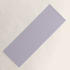 Ultra Fine Stripes Light Blue and Baby Pink Vertical Pattern Yoga Mat Gallery Image 1