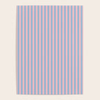 Ultra Fine Stripes Light Blue and Baby Pink Vertical Pattern Poster Gallery Image 4