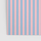 Ultra Fine Stripes Light Blue and Baby Pink Vertical Pattern Poster Gallery Image 3