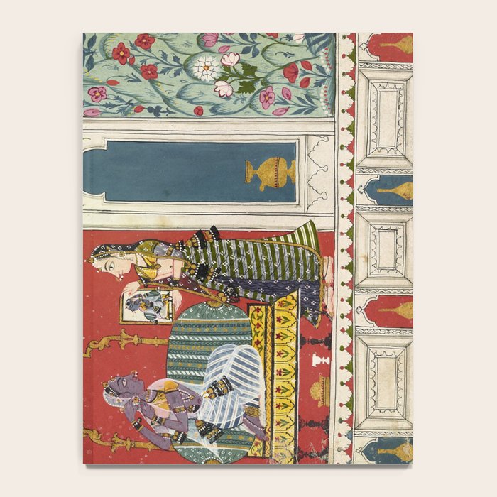 Antique Indian Illustration Princess Mirror Notebook Gallery Image 4