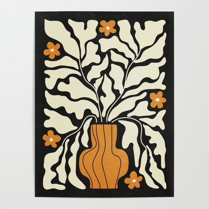 Golden Vase 02 | Summer Bloom: Matisse Night Edition Poster Gallery Image 4