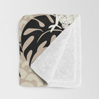 Jungle adventure bohemian black Throw Blanket Gallery Image 3