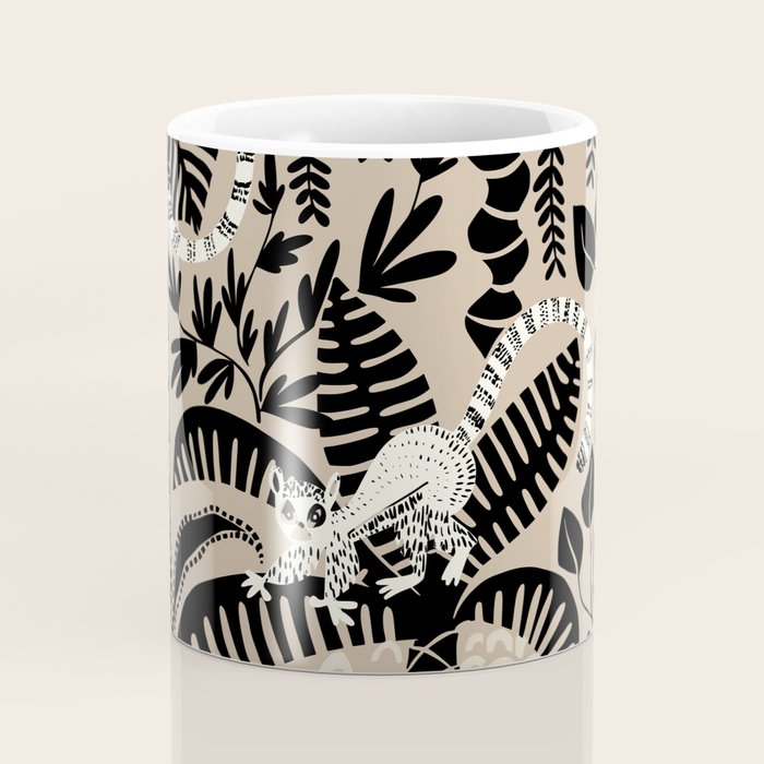 Jungle adventure bohemian black Coffee Mug Gallery Image 4