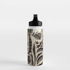 Jungle adventure bohemian black Water Bottle Gallery Image 3