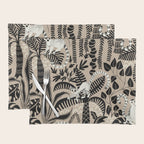Jungle adventure bohemian black Placemat Gallery Image 1