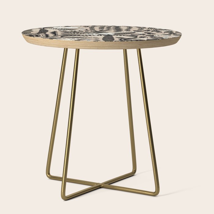 Jungle adventure bohemian black Side Table Gallery Image 1