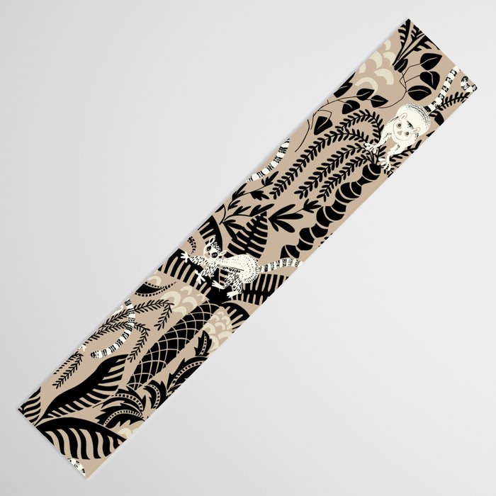 Jungle adventure bohemian black Table Runner Gallery Image 3