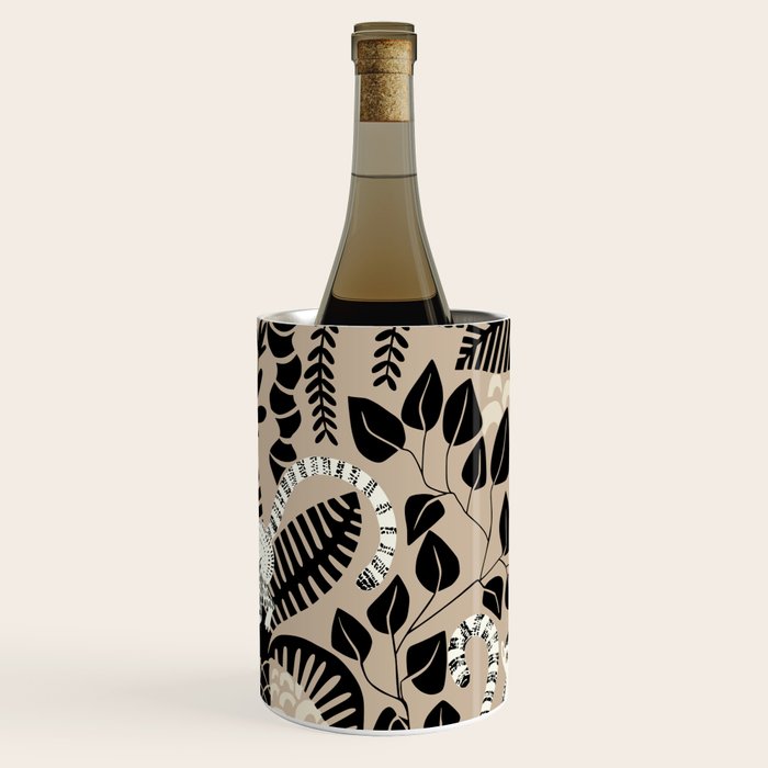 Jungle adventure bohemian black Wine Chiller Gallery Image 3
