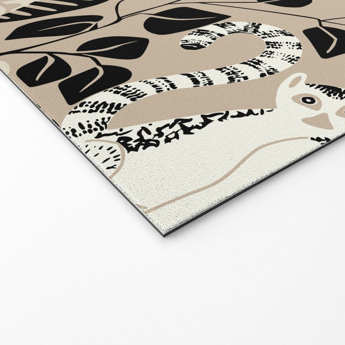 Jungle adventure bohemian black Welcome Mat Gallery Image 2
