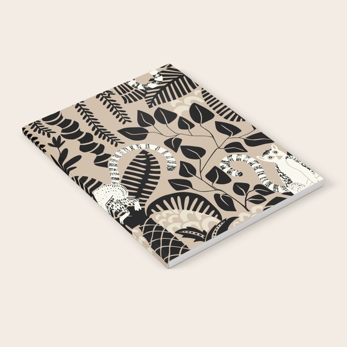 Jungle adventure bohemian black Notebook Gallery Image 1