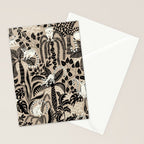 Jungle adventure bohemian black Stationery Card Gallery Image 2