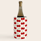 Y2K Cherries - Creme Pattern Large Wine Chiller Gallery Image 1