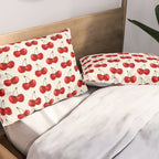 Y2K Cherries - Creme Pattern Large Pillow Sham Gallery Image 2