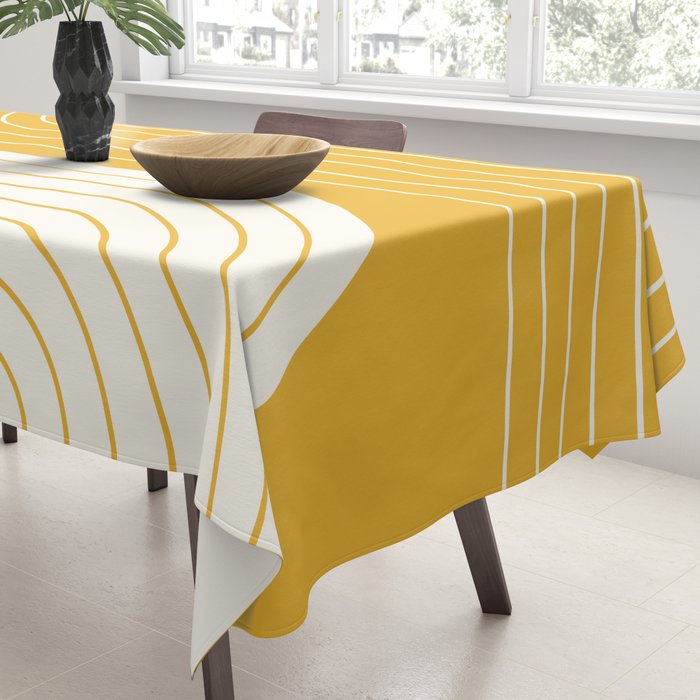 Two Tone Line Curvature LXXXIII Tablecloth Gallery Image 3