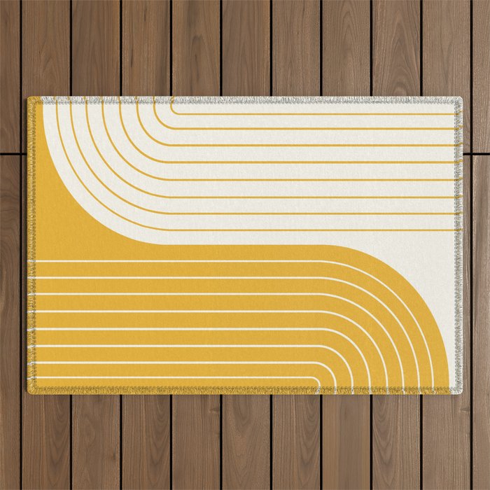 Two Tone Line Curvature LXXXIII Outdoor Rug Gallery Image 1