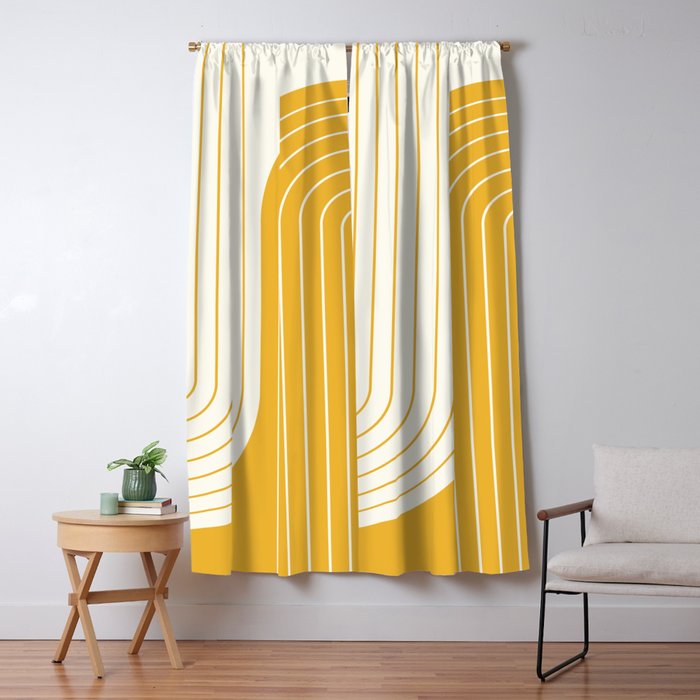 Two Tone Line Curvature LXXXIII Window Curtain Gallery Image 5