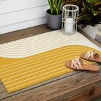 Two Tone Line Curvature LXXXIII Outdoor Rug Gallery Image 2