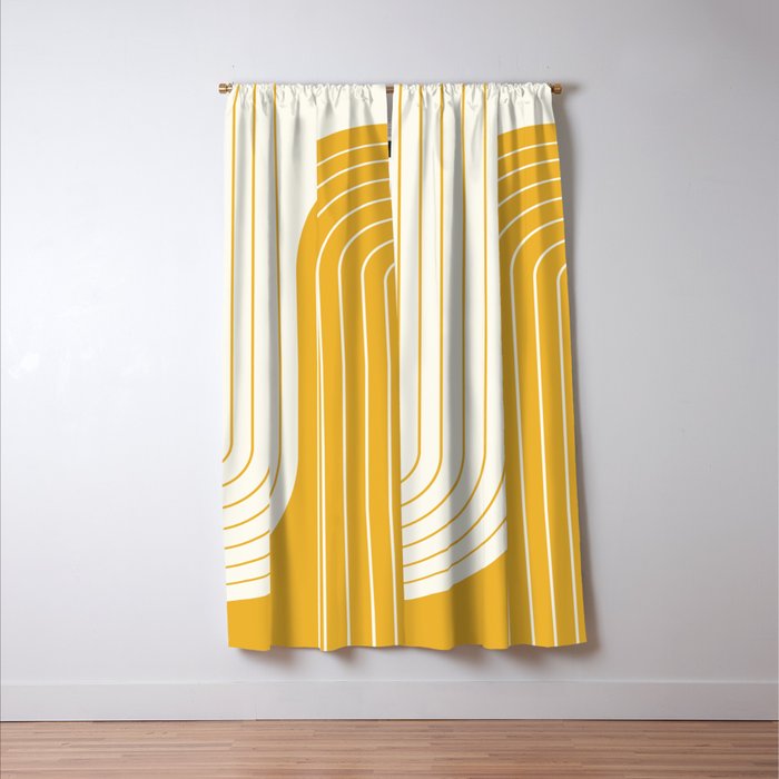 Two Tone Line Curvature LXXXIII Window Curtain Gallery Image 3