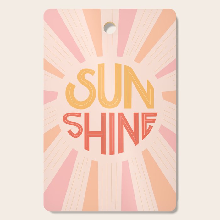 Sunshine Hand Lettering Cutting Board Gallery Image 1