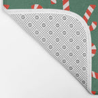 Candy Canes - Green Bath Mat Gallery Image 2