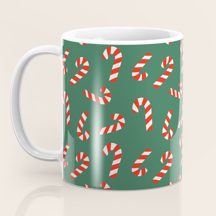 Candy Canes - Green Coffee Mug Gallery Image 3
