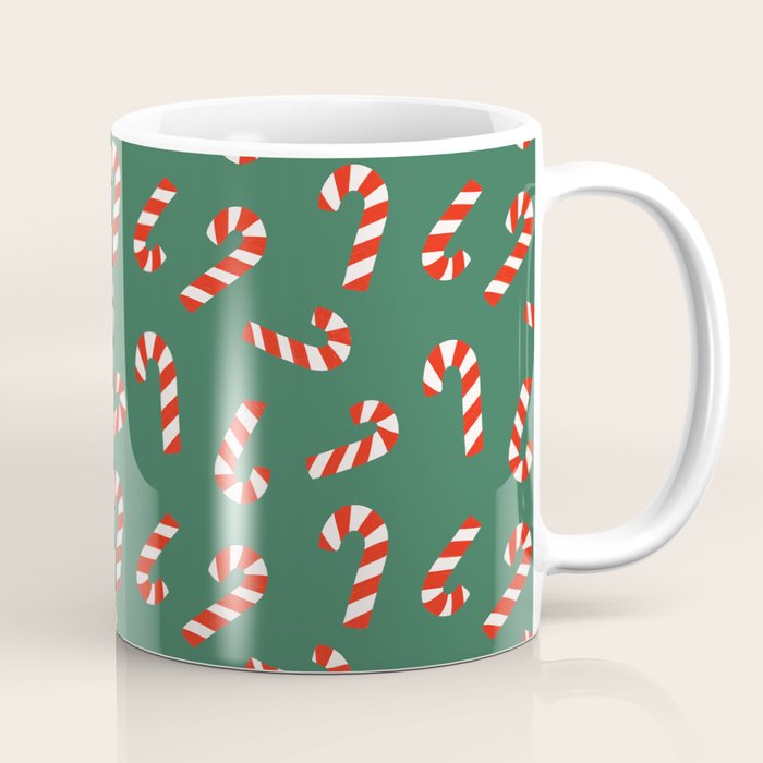 Candy Canes - Green Coffee Mug Gallery Image 1