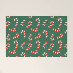 Candy Canes - Green Welcome Mat Gallery Image 1