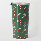 Candy Canes - Green Travel Mug Gallery Image 3