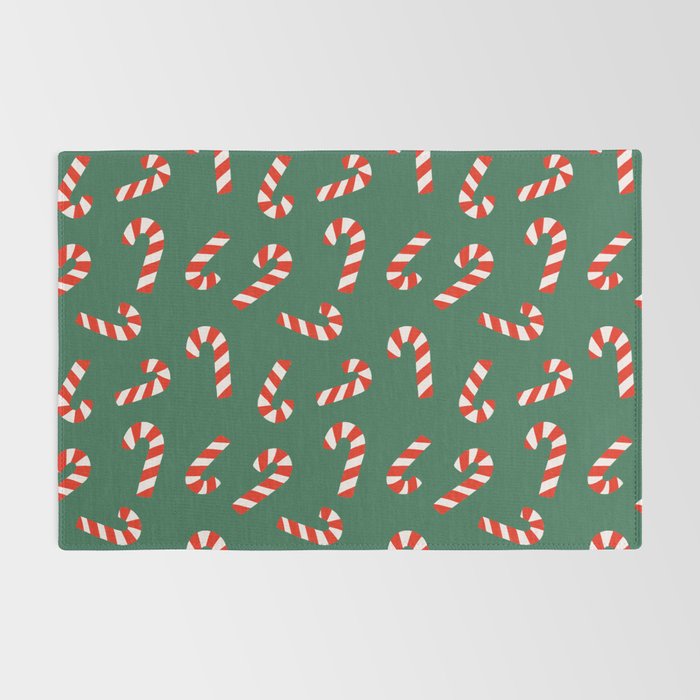 Candy Canes - Green Rug Gallery Image 2