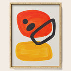Colorful Mid Century Modern Abstract Fun Shapes Patterns Space Age Orange Yellow Orbit Bubbles Serving Tray Gallery Image 1