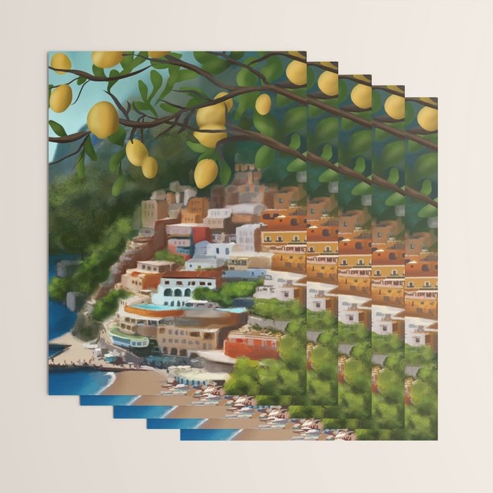 Amalfi Sunshine Grove Wrapping Paper Gallery Image 3