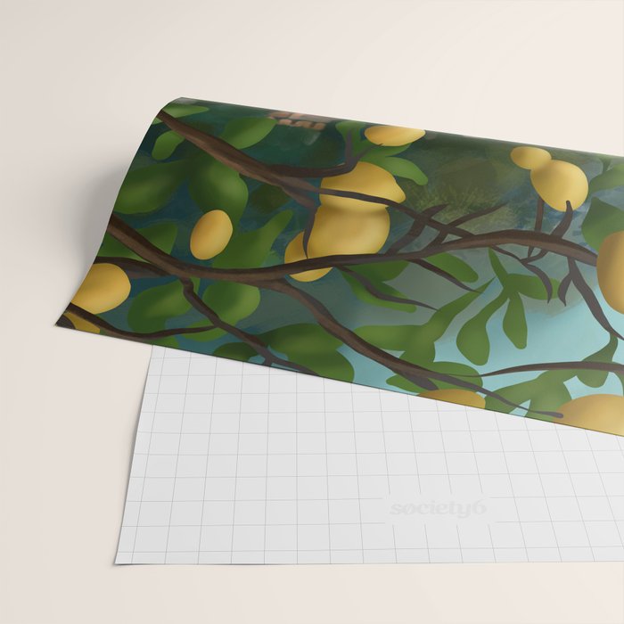 Amalfi Sunshine Grove Wrapping Paper Gallery Image 2